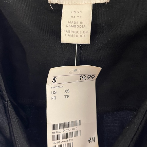 H&M - Basic black bodycon thick spandex dress, size XS - Picture 2 of 2